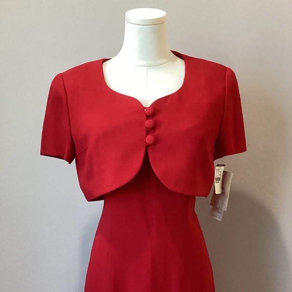 **NWT** Donna Rico Evening Dress with removable Bolero Jacket - Size 8P - Picture 6 of 11